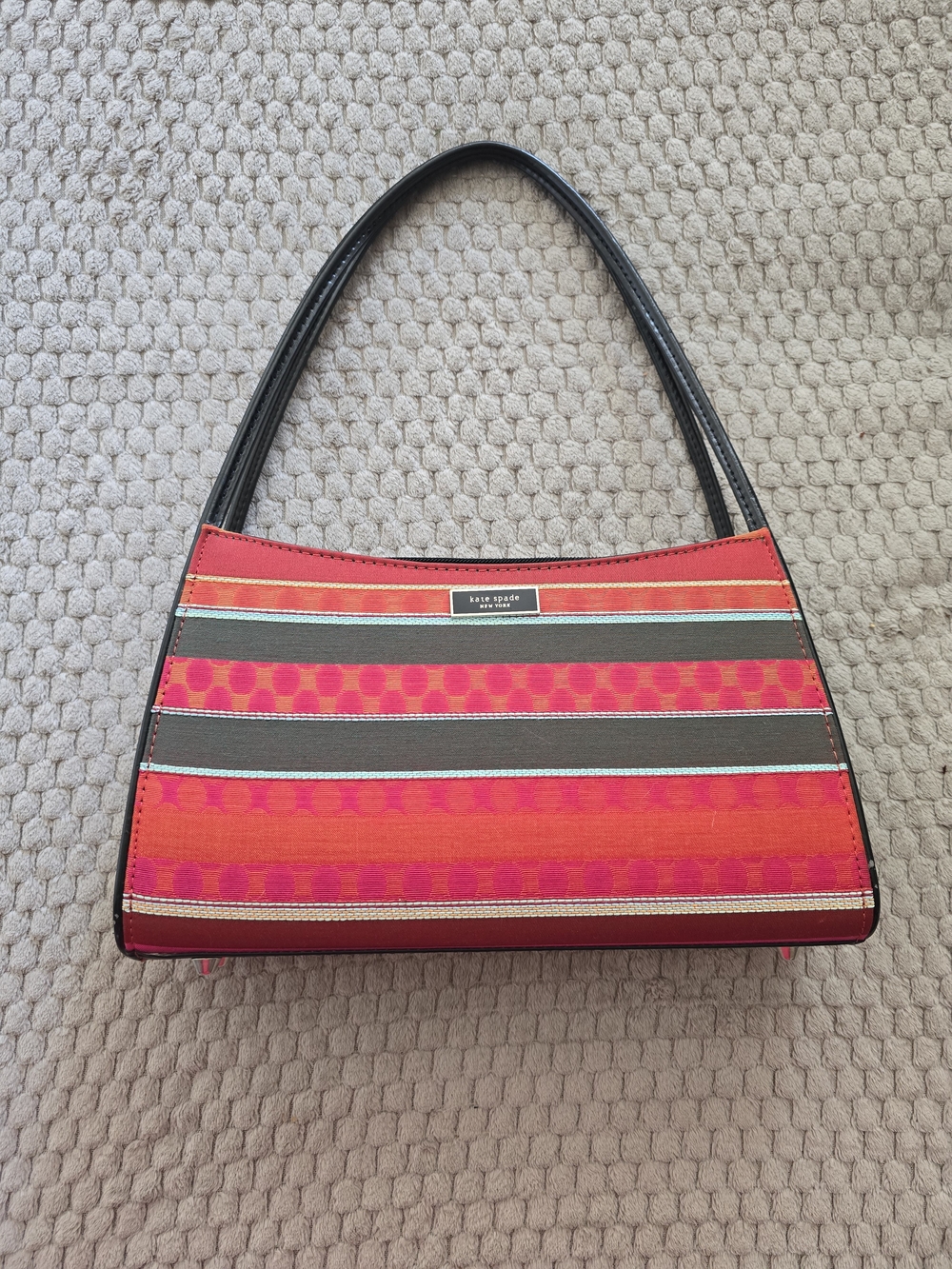 Kate Spade Pink & Red Striped Shoulder Bag